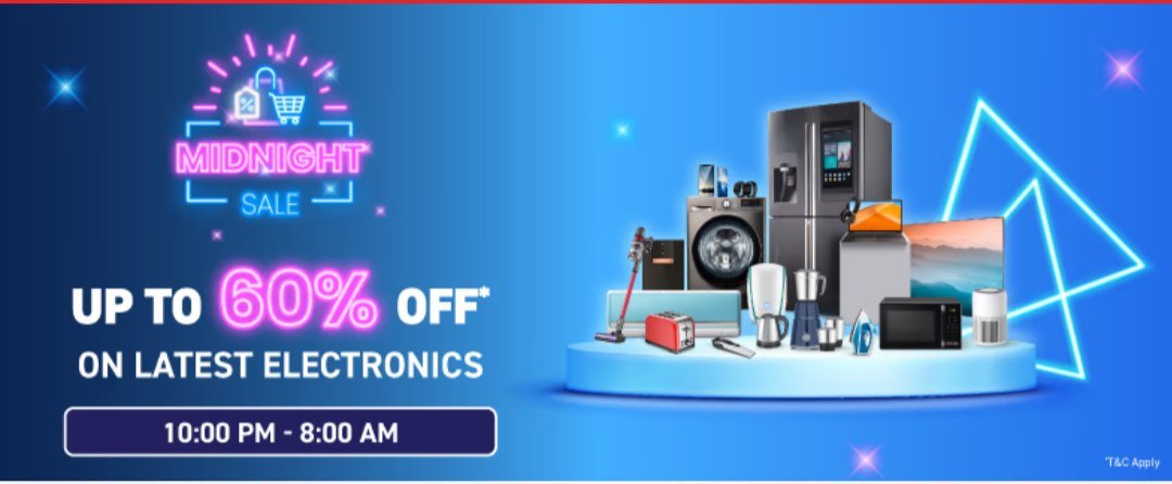 CommerceXcel's tweet photo. Reliance Digital: Midnight Sale Upto 60% Off.

https://t.co/0lJIvhkc6k

iPhone: https://t.co/F3PNBkBuX3
Wireless Earbuds: https://t.co/tDPzeqT5ol

TV: https://t.co/FShZDeOjV0
AC: https://t.co/r7yt8HH99P

Valid 10:00PM TO 8:00AM. https://t.co/3IfDZSf2Cm