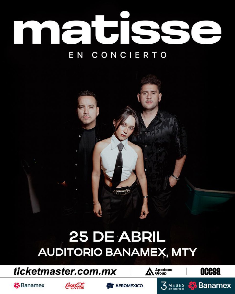 QUERIDO MONTERREY! Ya están a la venta los boletos para vernos el 25 de abril‼️‼️ Gracias por todo su cariño 🤍 

🎟 ticketmaster.com.mx/event/1400632D…
