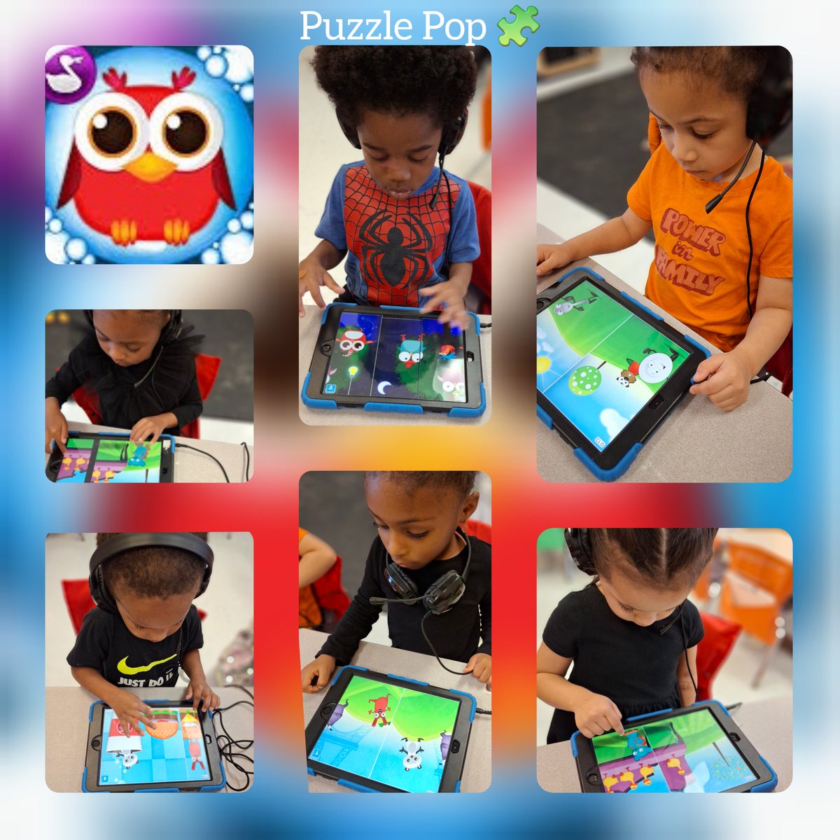 CasPear31's tweet image. 🧩 We are using the Puzzle Pop app on our iPads to practice problem solving, colors, sequencing, spatial reasoning, shapes, and patterns!
#PreKRocks #PuzzleFun #FunFriday