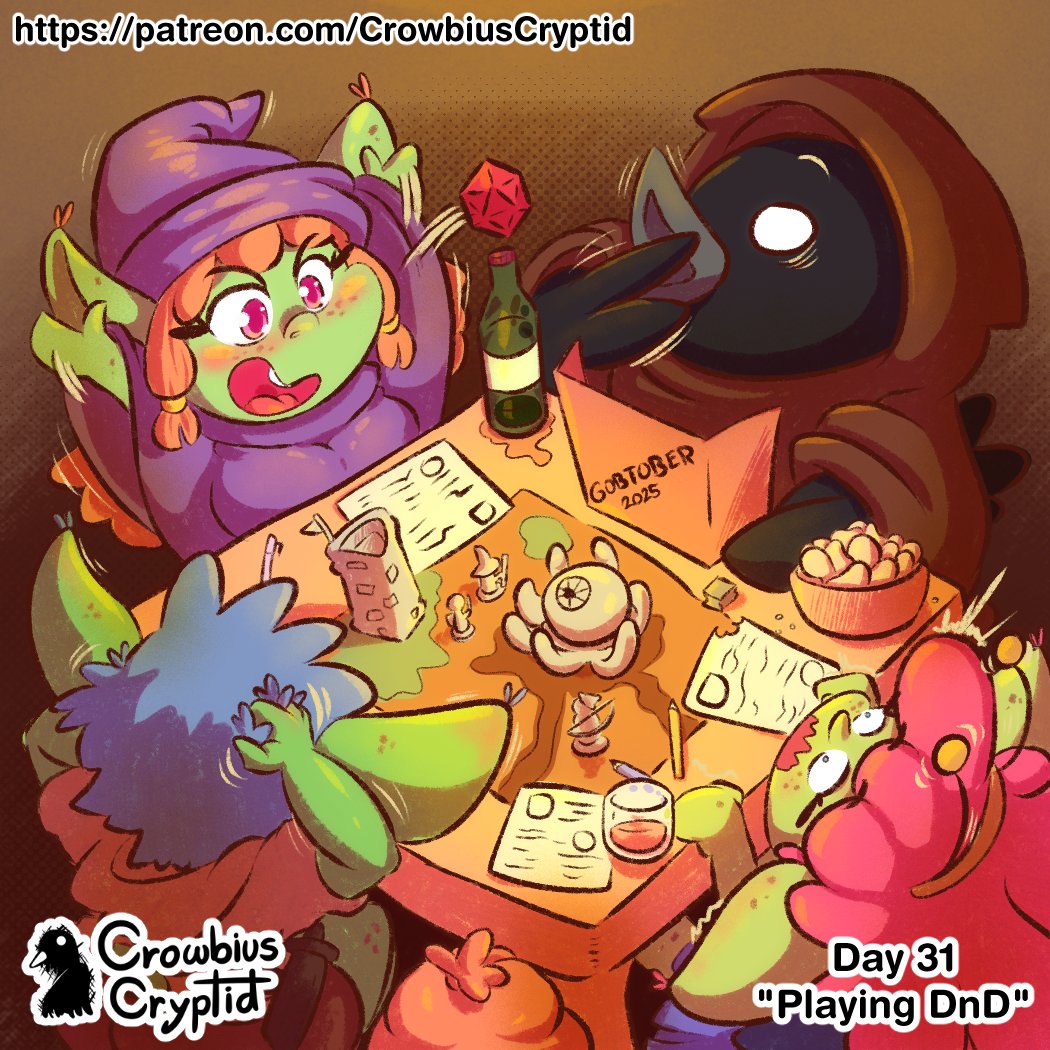 crowbius's tweet photo. #gobtober #gobtober2025
And here we are! After a very long month that also felt so short! I hope you all have enjoyed this Gobtober! Which picture was your favorite? :3

Have a Happy Halloween, and may your night be filled with frightful &amp; cute monster girls! :3 https://t.co/k8kTkXx5V5