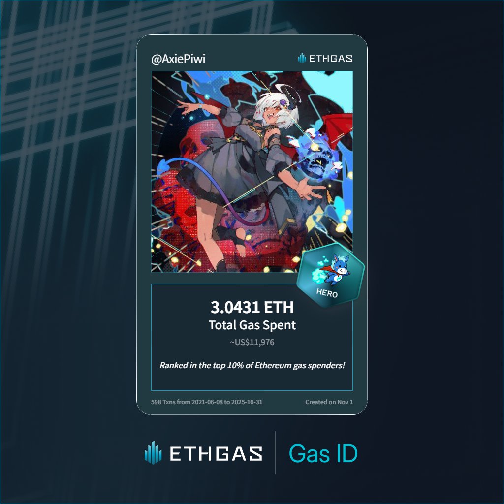 Discovered my Gas ID via ETHGas - turning my gas spend into rewards 🫘

As a Hero Jack, I've spent 3.0431 ETH on gas but earned 2000 Beans back.

Get your Gas ID and Beans here: ethgas.com/community/gas-…