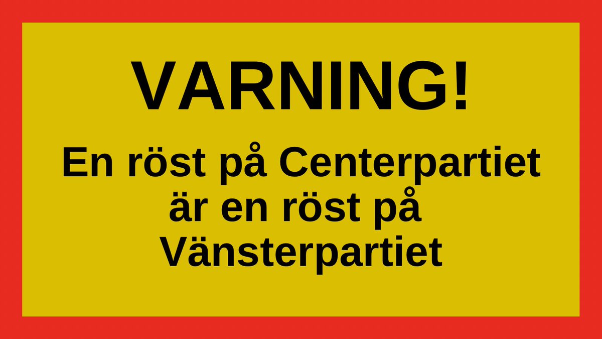 Nu glider Centerpartiet längre och längre vänster ut. Att kalla sig borgerliga och välja V framför M och KD är en ren parodi.

svt.se/nyheter/inrike…