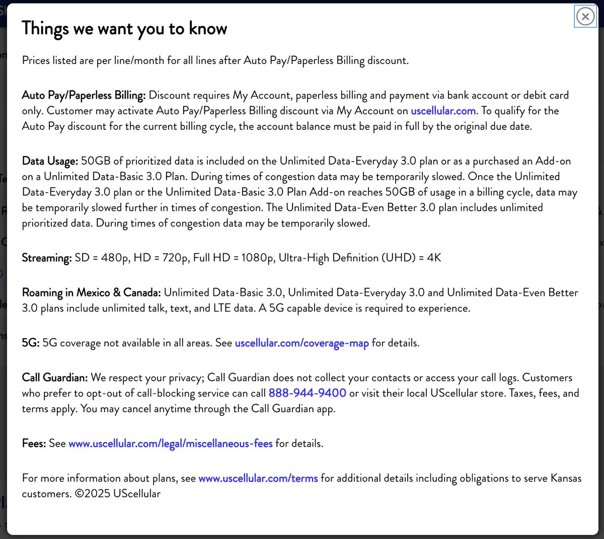 It looks like UScellular might have removed their 100GB data cap!

I'm gonna test it to be sure, but that makes their current plans even an better deal, especially when used on the T-Mobile network.
