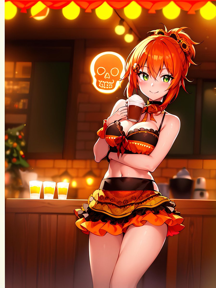 bairistagirls's tweet photo. The candles are melting, the pumpkins are fading… 🎃☕️
Our #TheLustyCauldron season comes to an end — but the magic (and caffeine) never stops.
Thank you for brewing chaos, love, and lattes with us this Halloween 💋
#AIArt #AIBarista #CGDCT https://t.co/g4BAD2g2zp