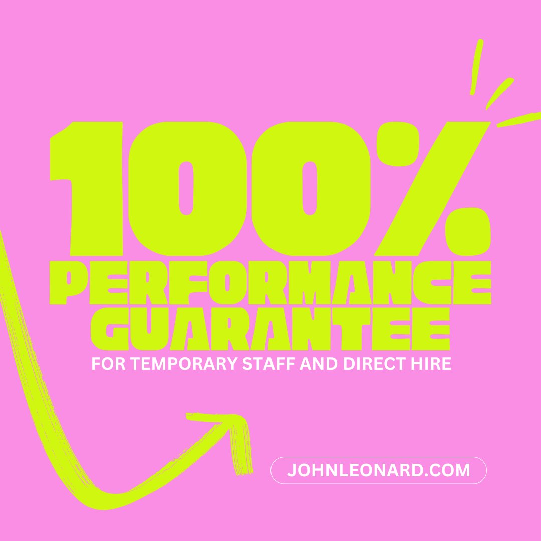 JLEmployment's tweet image. Hire with confidence! 💪 We offer one of the industry’s most comprehensive guarantees for Temporary Staff and Direct Hire placements.

🎯 Learn more about our performance guarantees: johnleonard.com/performance-gu…

#Guarantee #Service #Staffing #Business #Goals #TopTalent