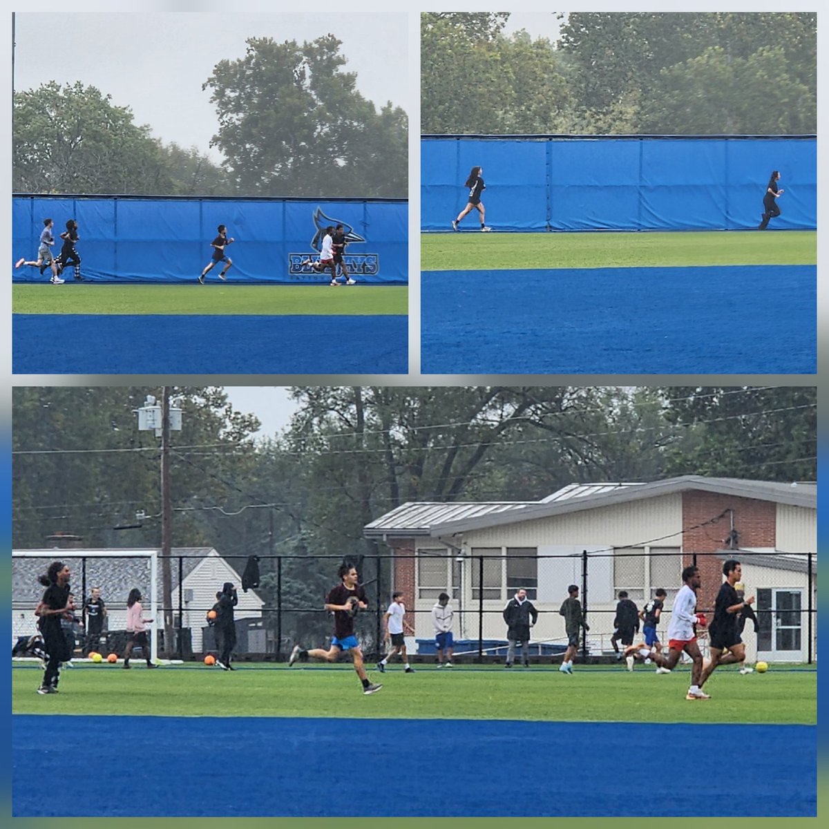 SfromMr's tweet image. This week's weather hasn't been too kind, but the team didn't let it stop them from getting the work in! 

RHS XC Districts prep in all temps and rain! 

LSN - 01NOV2025 - GV @ 10:15 AM / BV @ 10:45 AM

Come out and support! Send positive vibes their way! 

B L U E J A Y S! 💙🤍