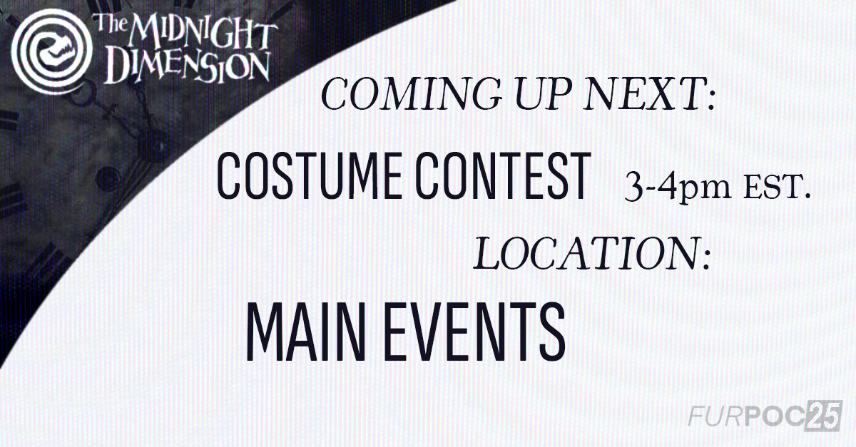 FurpocalypseInc's tweet photo. Jump into those costumes and head over to Main Events, because at 2pm the Costume Contest check-in and sign-up starts!

Who or what are you dressing as? https://t.co/opXmxYzNg4