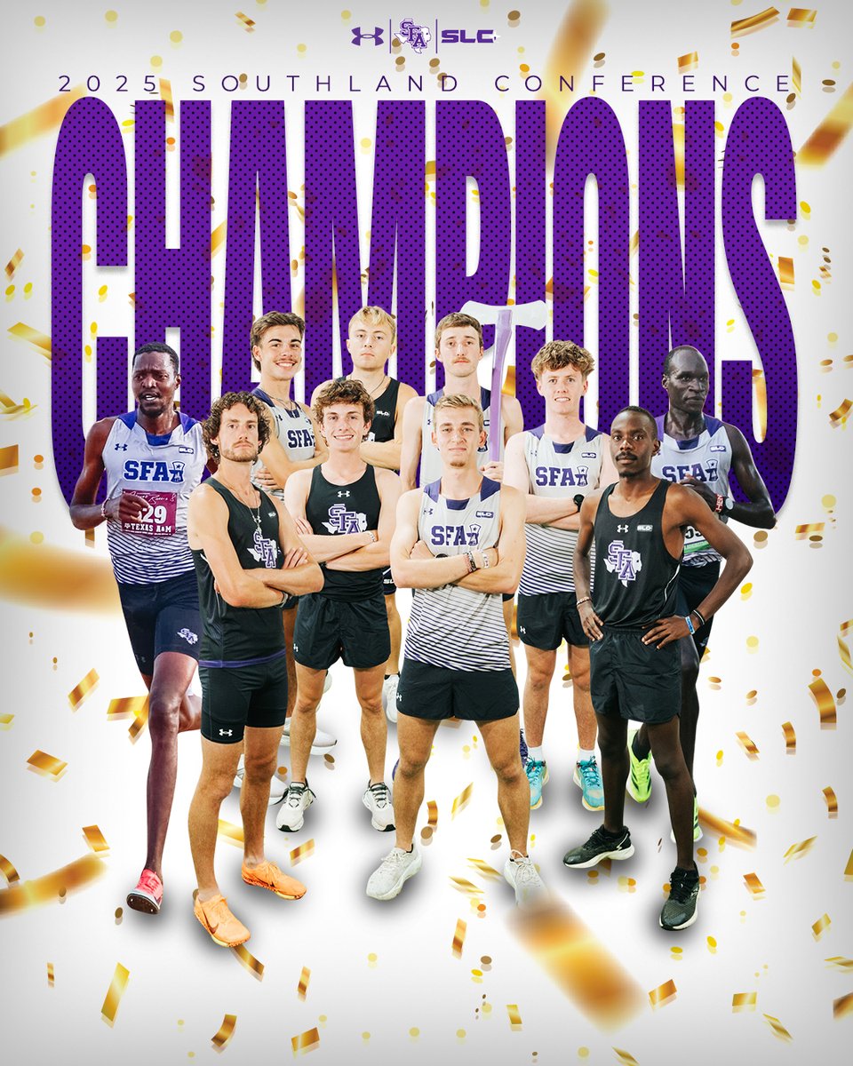 SFA_TFXC's tweet photo. From start to finish: DOMINATION

🏆 First team title since 2005 
🏆 6th team title overall

#AxeEm https://t.co/jntRJdgq0v
