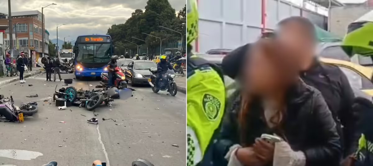 ELTIEMPO's tweet photo. 🔴 Policía de Tránsito de Bogotá informó que el responsable del grave accidente en la Av. Mutis, que dejó dos personas muertas, se fugó. 🔽🔽

https://t.co/BZzQaXmmCc https://t.co/aDOT6xR8Wy