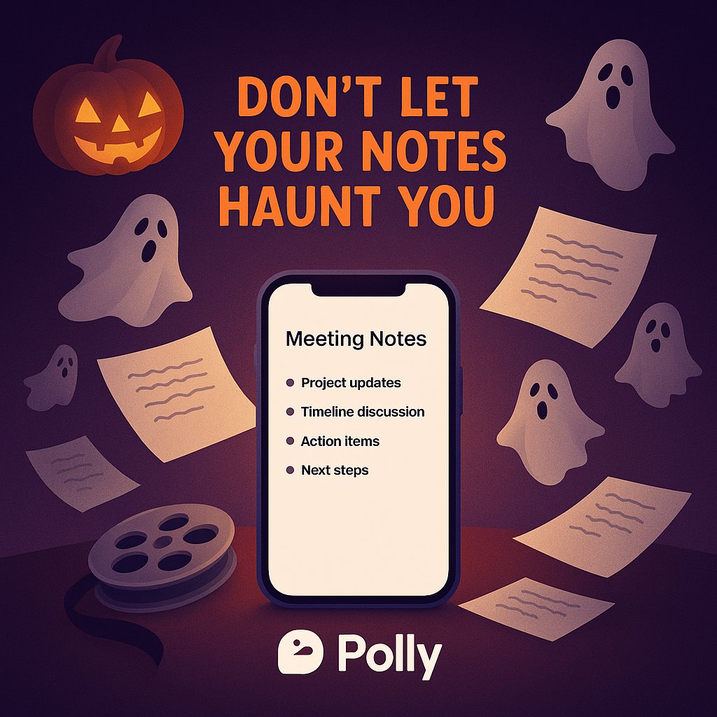 Polly1956049's tweet image. Don&apos;t let your notes haunt you! Check out Polly ai to take care of the mass! #note #notetoself #notes #Pollyapp