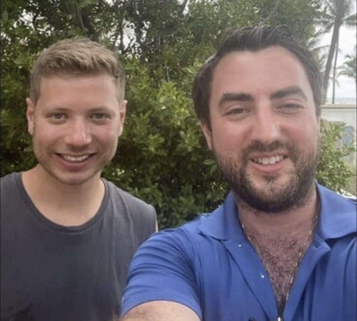 Nero's tweet image. Happy Halloween! Here’s a fat Josh Hammer with some guy he just blew in the bushes