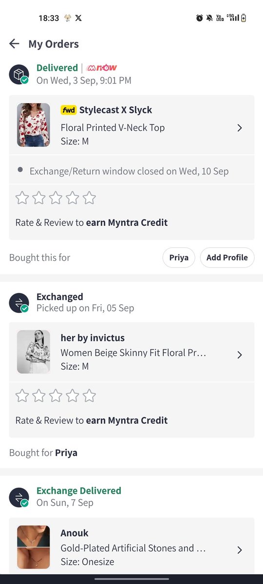 PlayerPunsss's tweet photo. Despite so many conversations with your customer support, nothing significant has been done.
No one is ready to listen to real issues. Least expected, very disappointed.
@MyntraSupport https://t.co/HtJmpS20yq