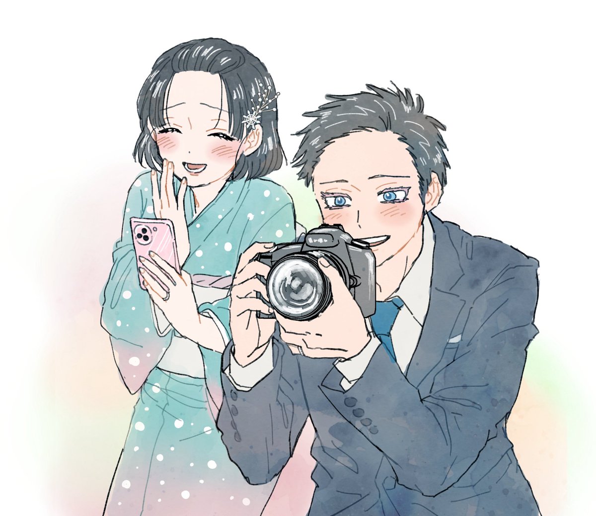 komekami04's tweet image. 素山家の七五三
⚠️現代パロ