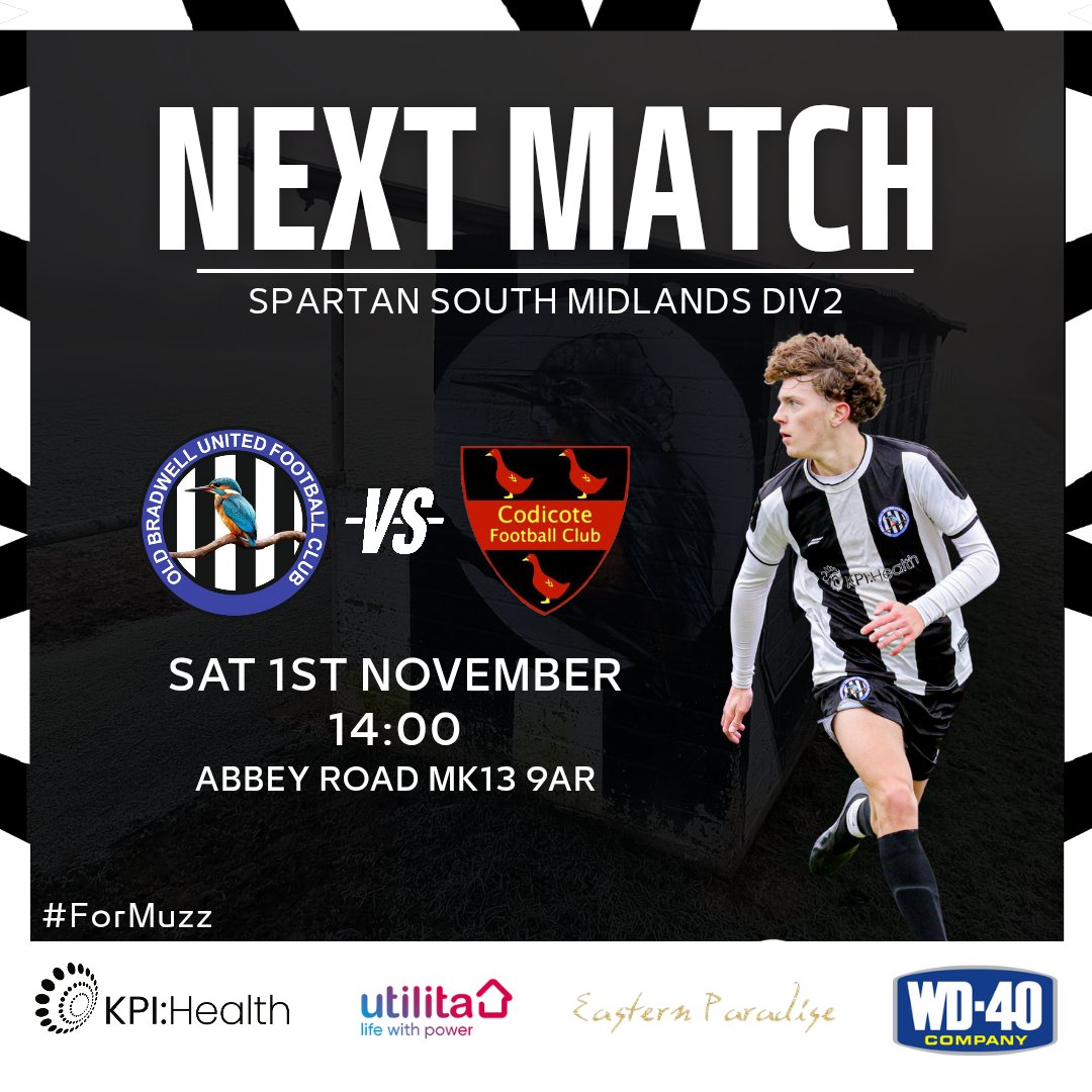The start to a busy month and we're at home to <a href="/FC_Codicote/">Codicote FC Est 1913</a> come down and support the boys

🕒 14:00 KO
🏟️ Abbey Road MK13 9AR
🍻 Bar open from 12
🏆 SSMFL DIV2