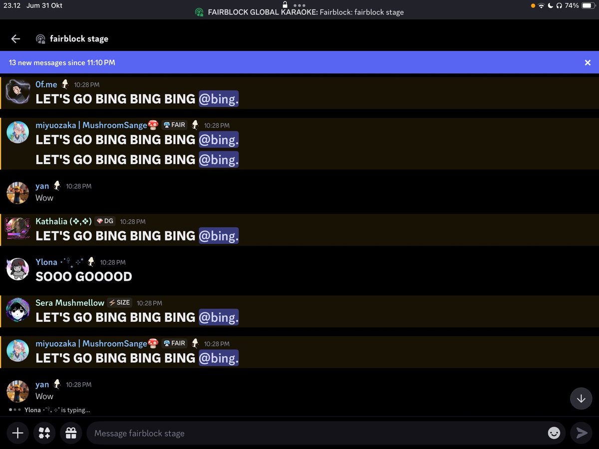 thanks <a href="/MambaaWeb3/">Mamba (❖,❖)</a> and <a href="/sijeyaa/">Jeya</a> for hosting the karaoke event at <a href="/0xfairblock/">Fairblock</a> so much good singer, im vibing with it🤍