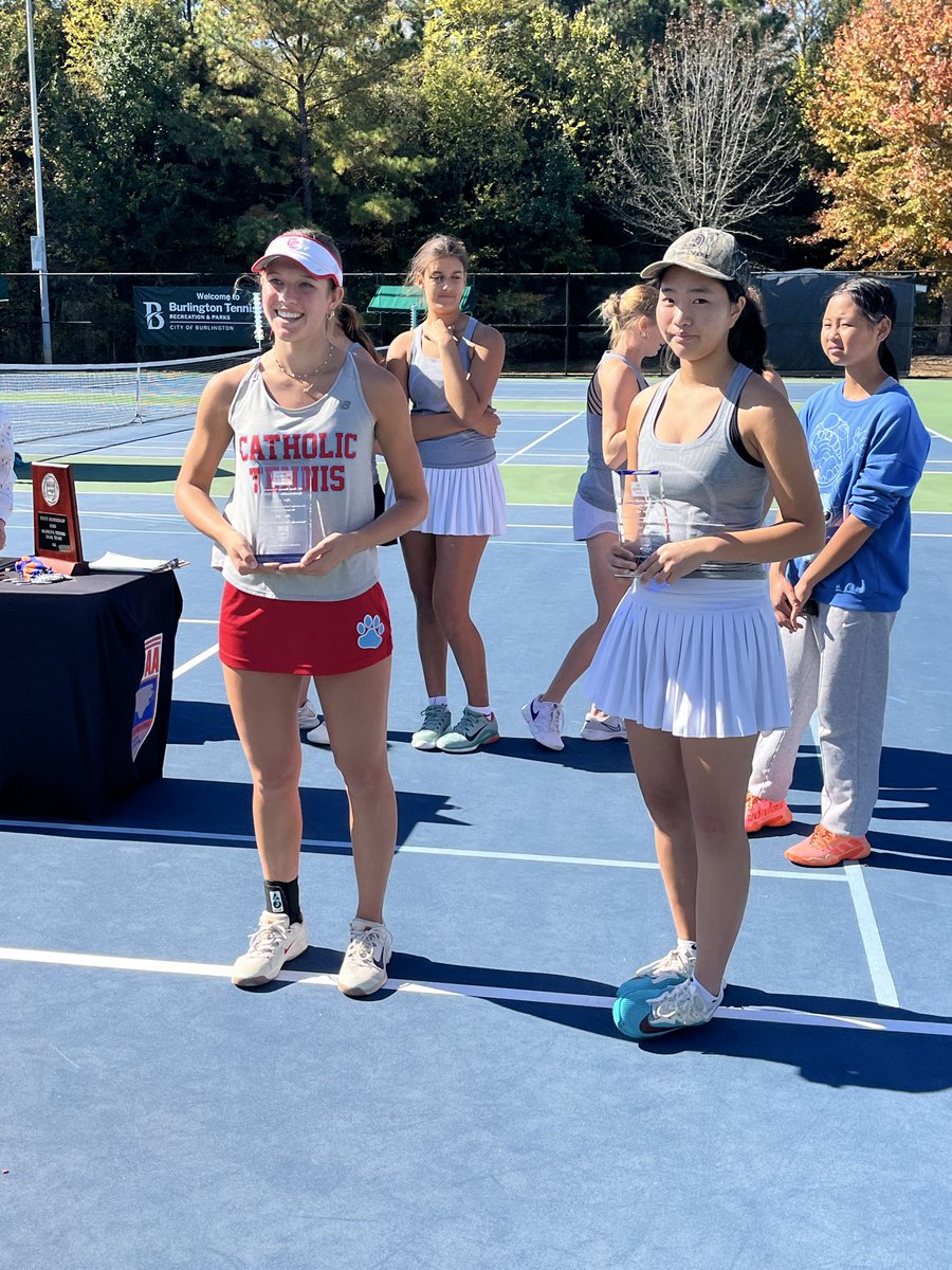 Congratulations to our NCHSAA 6A State Champion Women’s Tennis Team‼️

CCHS player Maddie McWilliams won the Sportsmanship Award❤️

MVP is Senior Cougar, Ella Davis

Congratulations Ladies! Well done! <a href="/jmlcabana/">Coach Cabana</a>