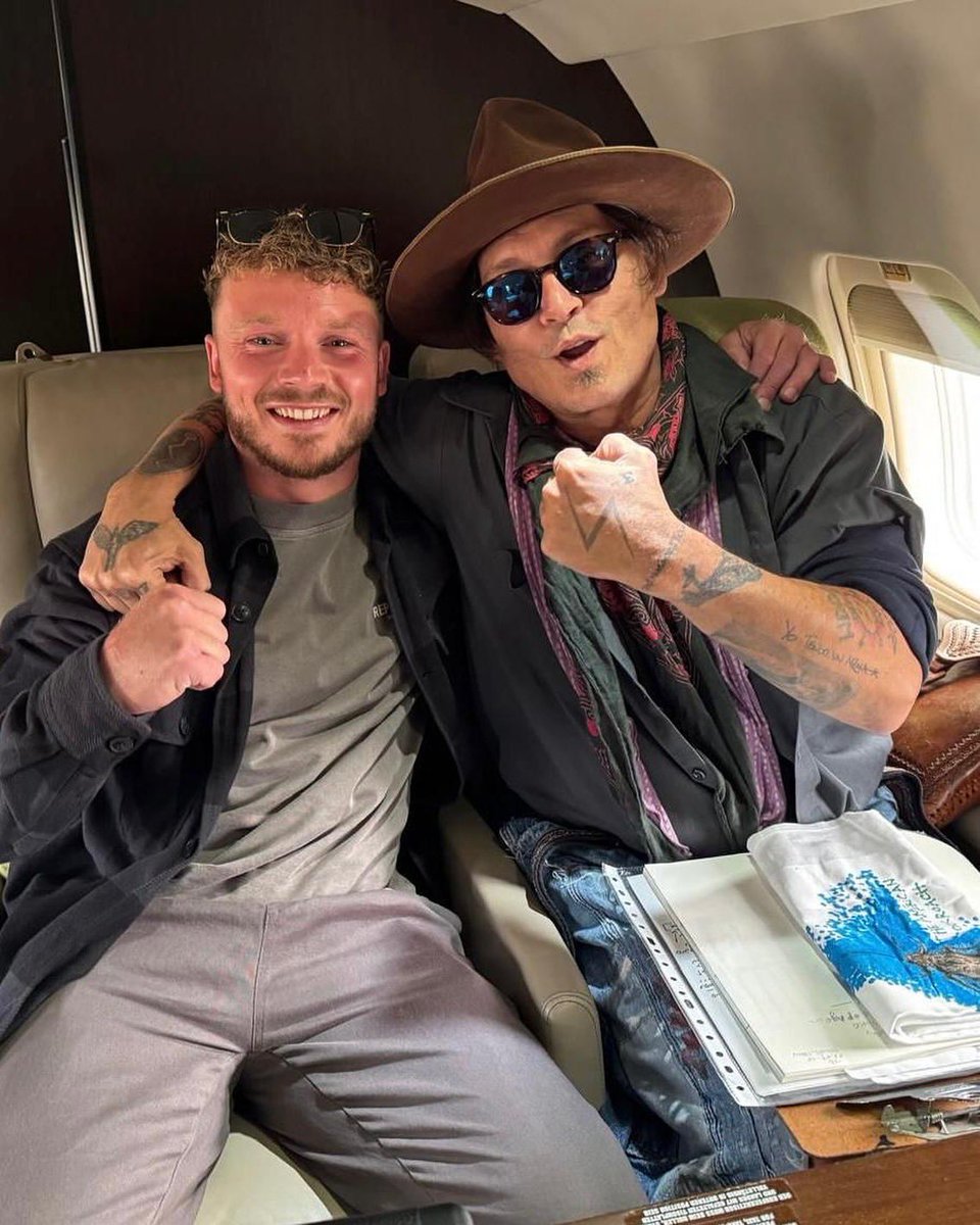 Via joshholmesss “Spent the summer training this legend #johnnydepp for his upcoming movie ’Day-Drinker’”