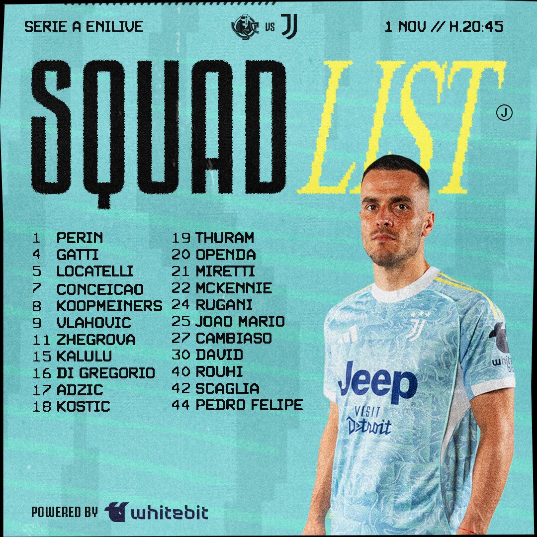 Your ⚪️⚫️ heading to Cremona for #CremoneseJuve 📜

Powered by <a href="/WhiteBit/">WhiteBIT</a>