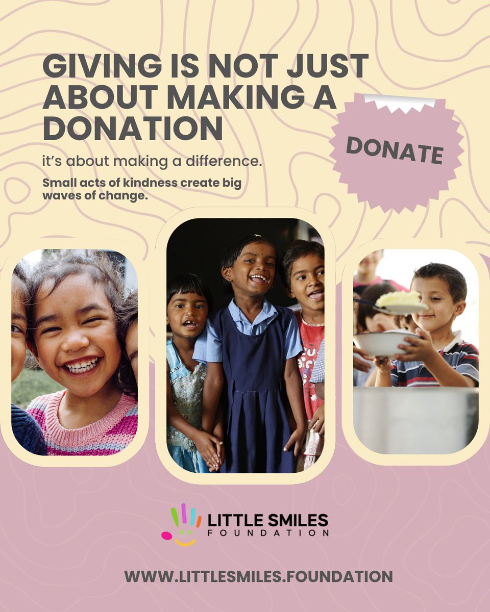 lsfcharity's tweet image. Every small act of kindness creates a big change. 💛
Your donation can bring hope, safety, and a smile to a child in need.

#donateforcause #childrensupport #makeadifference #hopeforall #charitylov