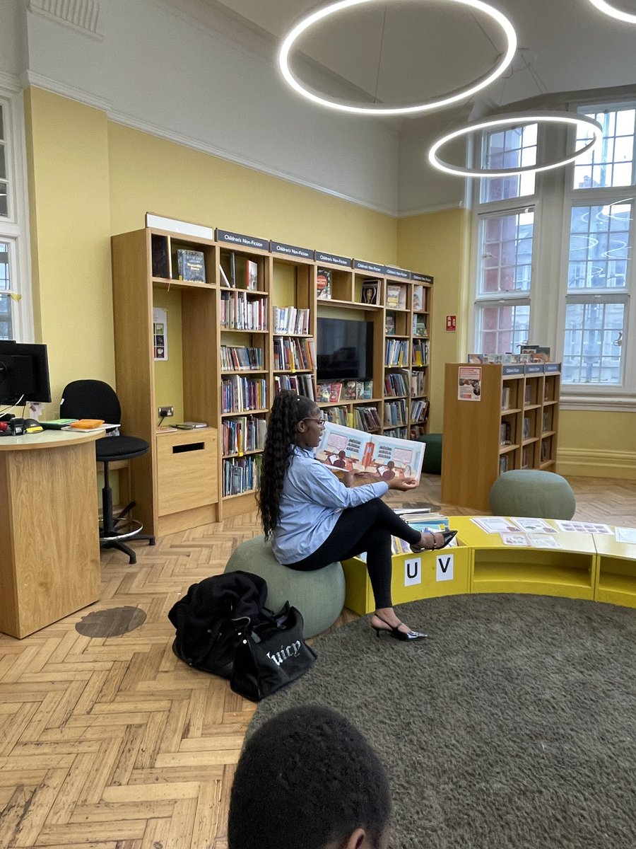 GreenwichLibs's tweet image. We had a lovely time with author Merlynne Tuwizana reading from her book ‘She&apos;s beautiful inside and out: a journey of self love and kindness’ at #PlumsteadLibrary for #BlackHistoryMonth yesterday! It was well attended + the children enjoyed the affirmations colouring + drawing.