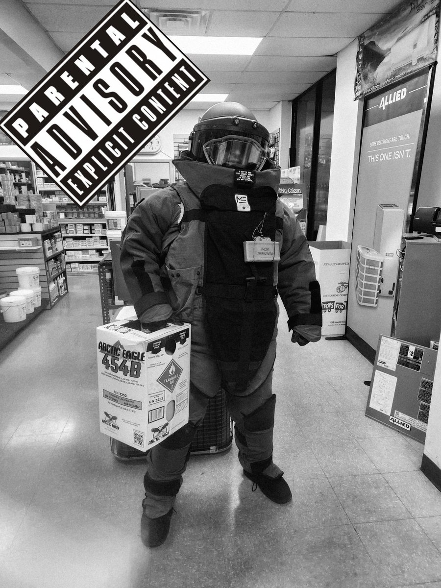 Halloween costume at work with the explody gas.