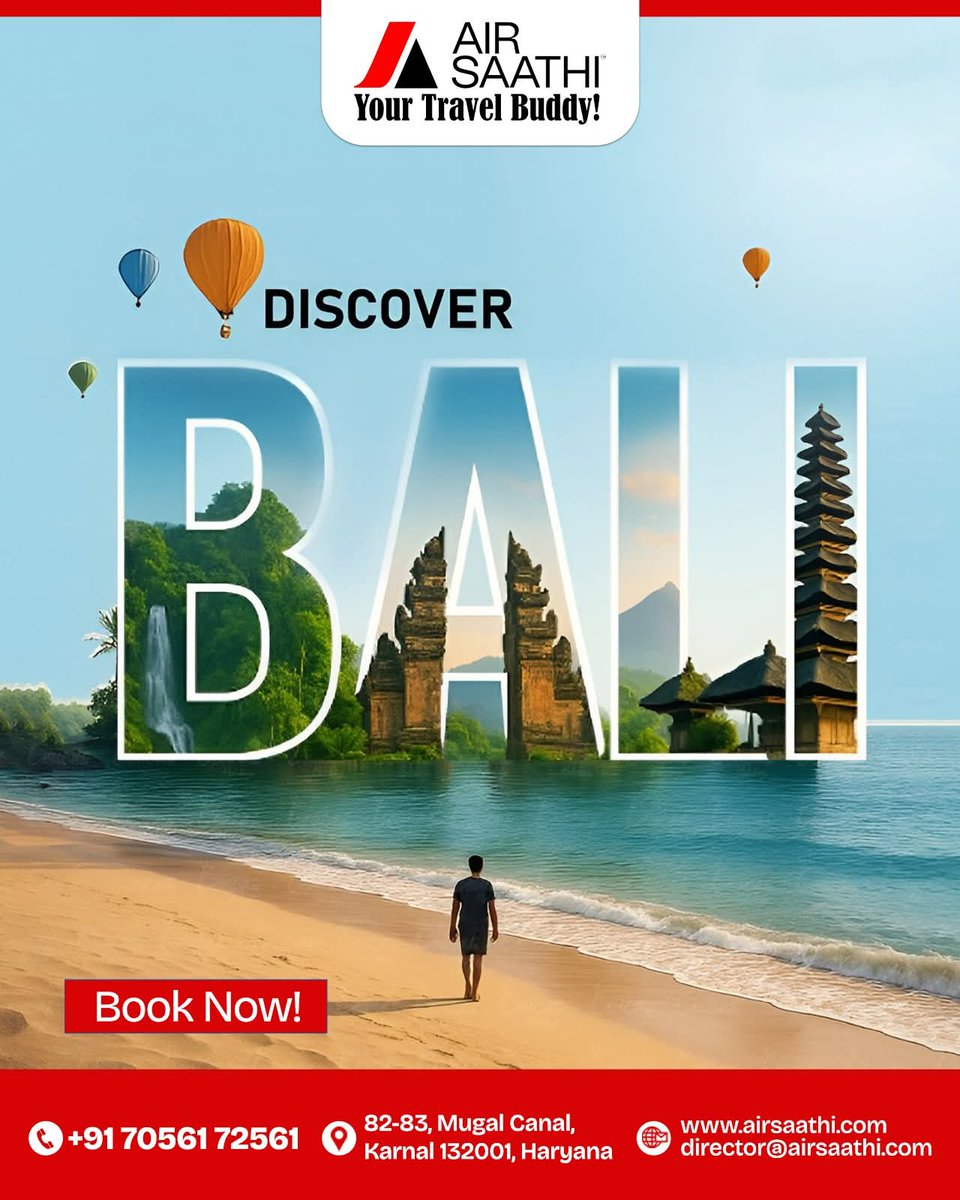 AirSaathi's tweet photo. Discover the Magic of Bali!

Experience pristine beaches, vibrant culture, and unforgettable adventures.

✨ Book Your Trip Now &amp; Make Memories That Last a Lifetime!

Call/WhatsApp: 70561-72561
#DiscoverBali #BaliTravel #TravelGoals #VacationVibes #TropicalParadise #TravelDreams https://t.co/6BJEoShjZt