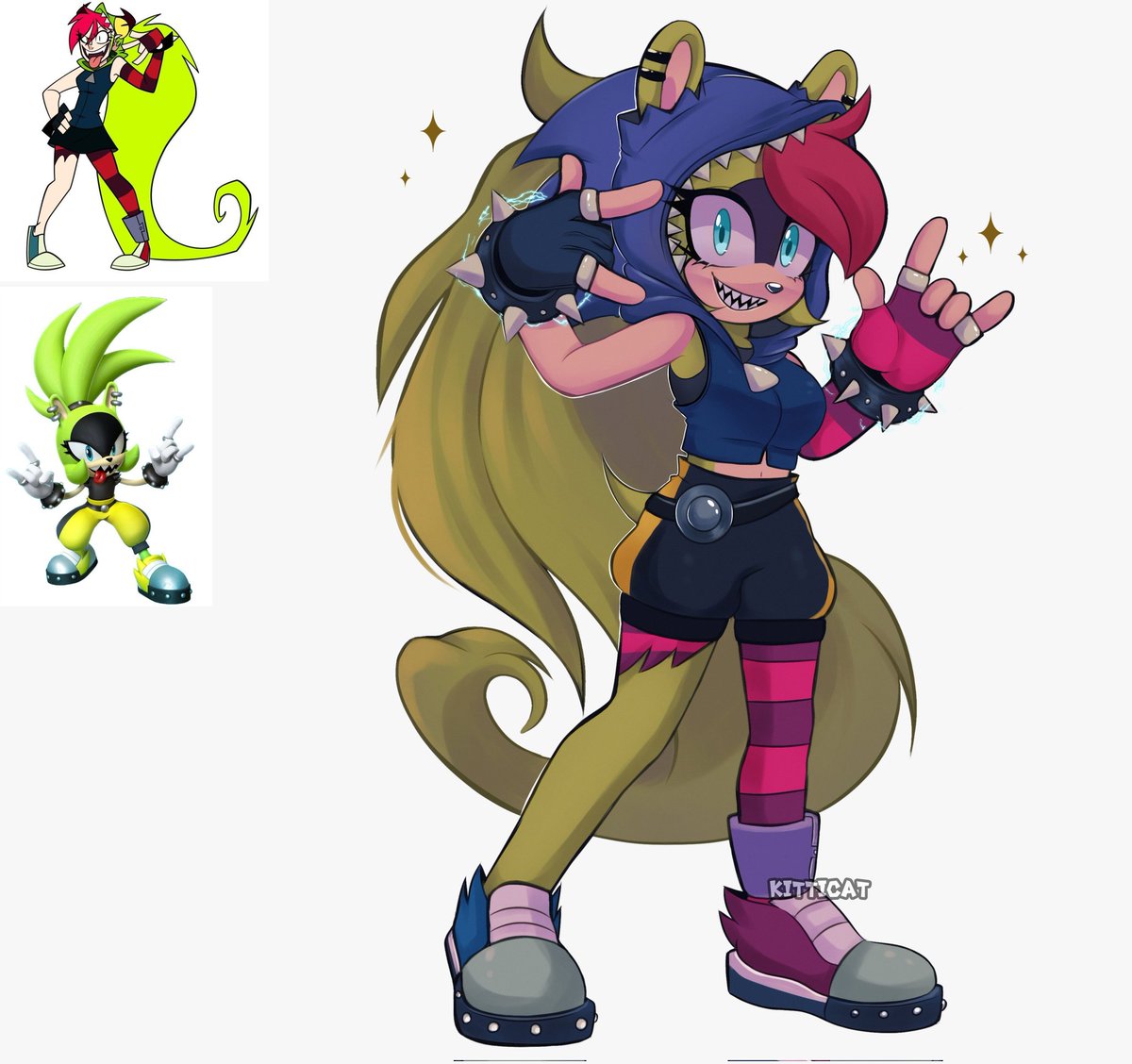 🎃💚Happy Halloween!! (a little drawing of Surge as Demented)💚🎃  #SonicTheHedgehog #sonicart #sugerthetenrec #surgeart #SONIC #HappyHalloween  #villainus #surgethetenrecfanart #dementia #dementiavillainous #SurgeTheTenrec