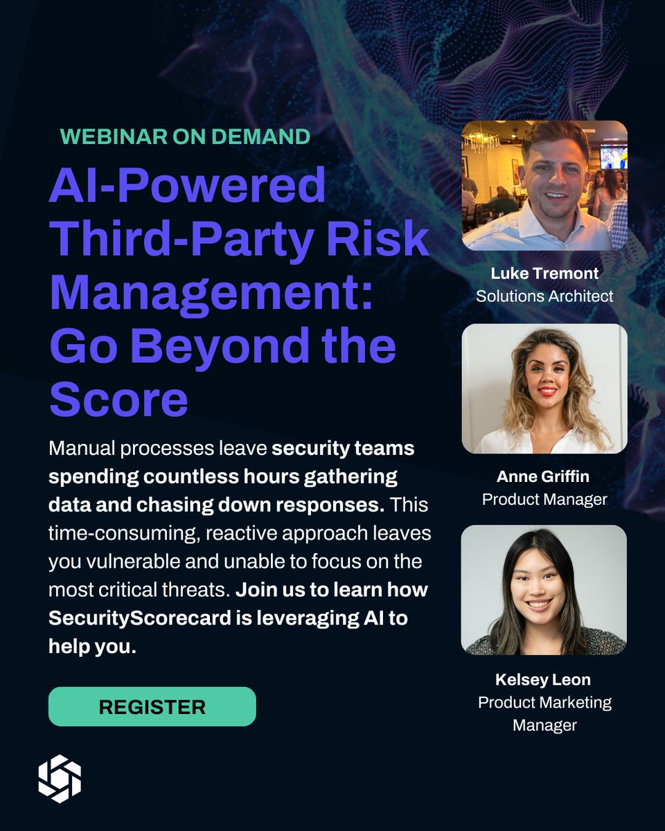 security_score's tweet image. 👩‍💻 🤖 What if you could harness the power of AI to transform your third-party risk management program?

🌐 With ever-changing complexities in technology and threat actor techniques, manually managing cyber risks has become a burdensome undertaking adding hours to routine tasks…