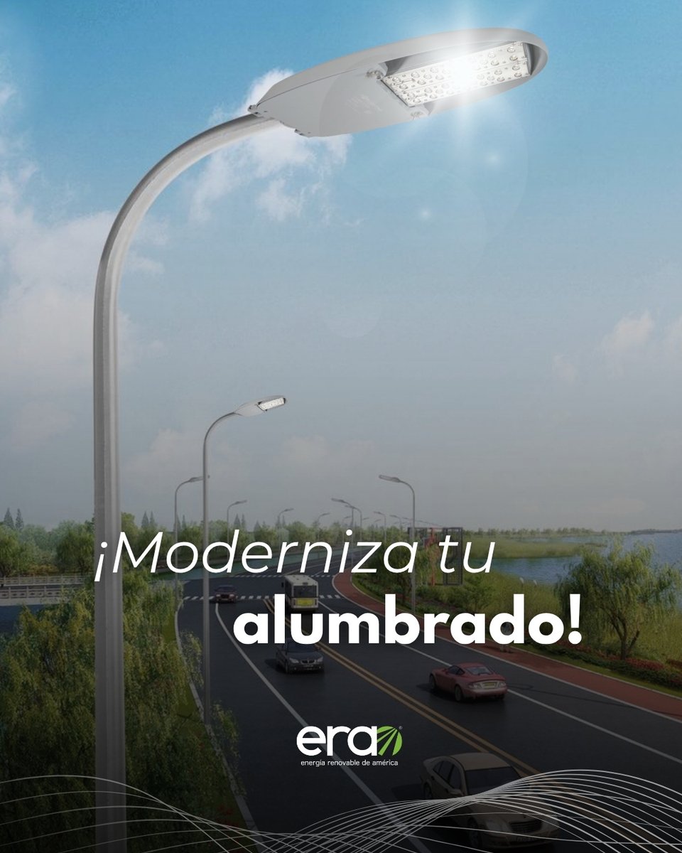 Modernizar el alumbrado público es una inversión en el futuro de la comunidad. Con ERA, las ciudades reducen su huella de carbono mientras ahorran hasta un 60% en energía eléctrica.

#ERAcontigo #EnergíaLimpia #Luminaria #Alumbrado