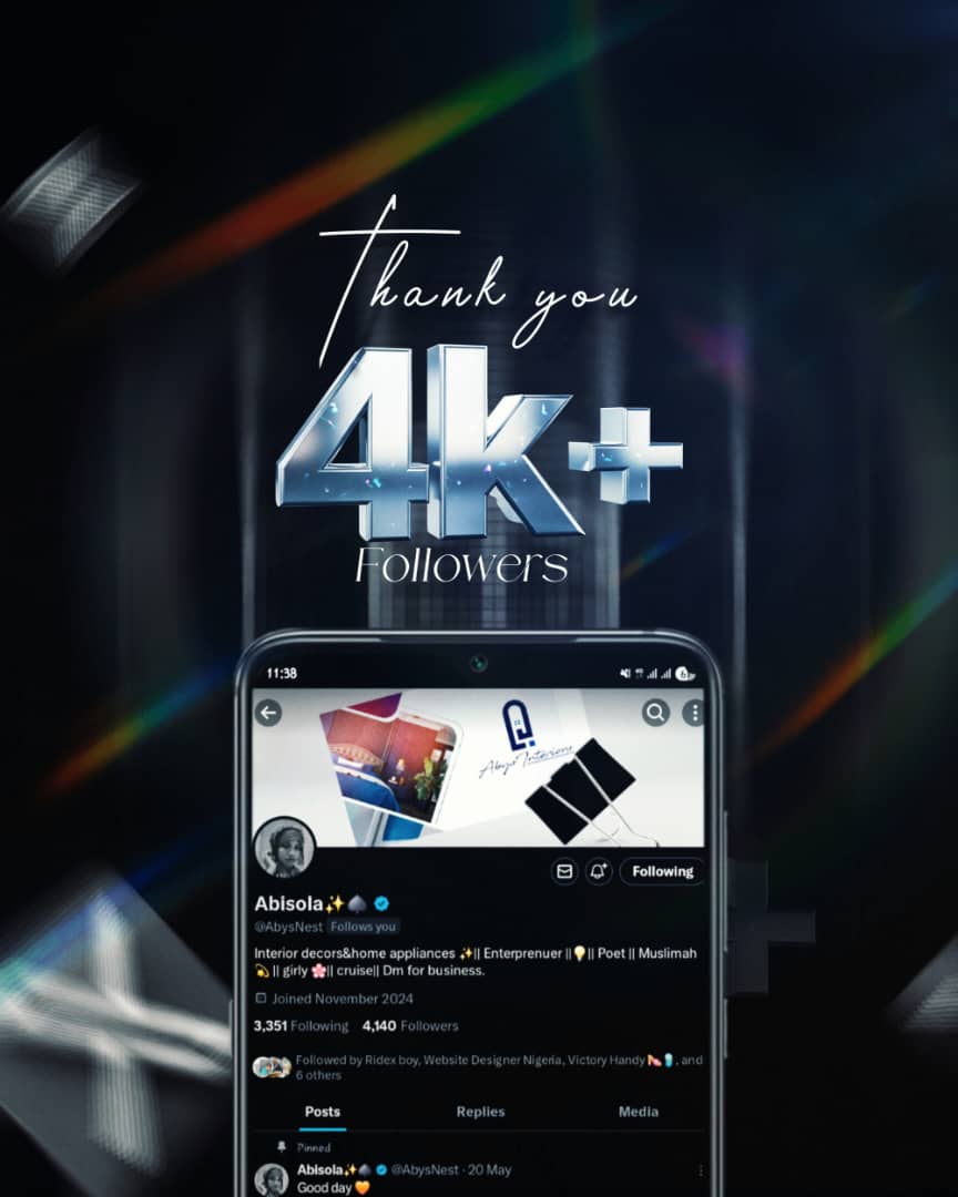 Thank you, 4k+ followers. I love y'all 🥹💕
