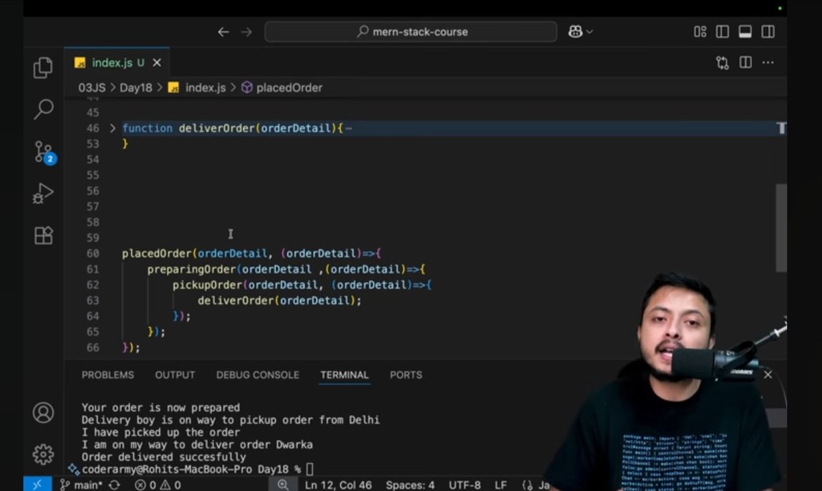 imKrishnaT's tweet image. Day 33 Of web development course 🔥 

We learn about Callback hell in JS nd Async programming 

Excited for the next @rohit_negi9 ✅

#WebDevelopment #Rohitnegi