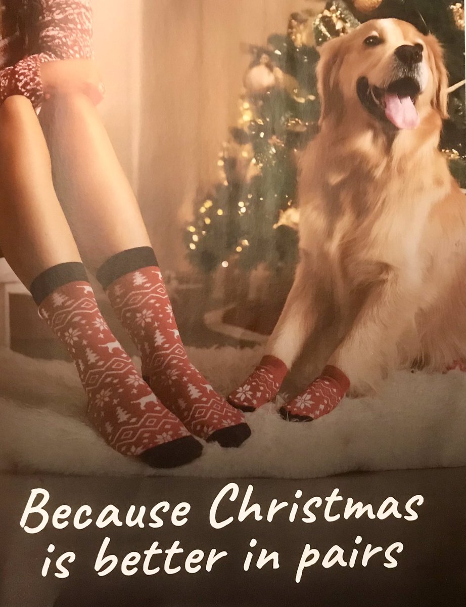 In Het Grote Snuffelboek van Pet’s Place kwam ik deze advertentie tegen voor sokken voor jezelf en je hond.