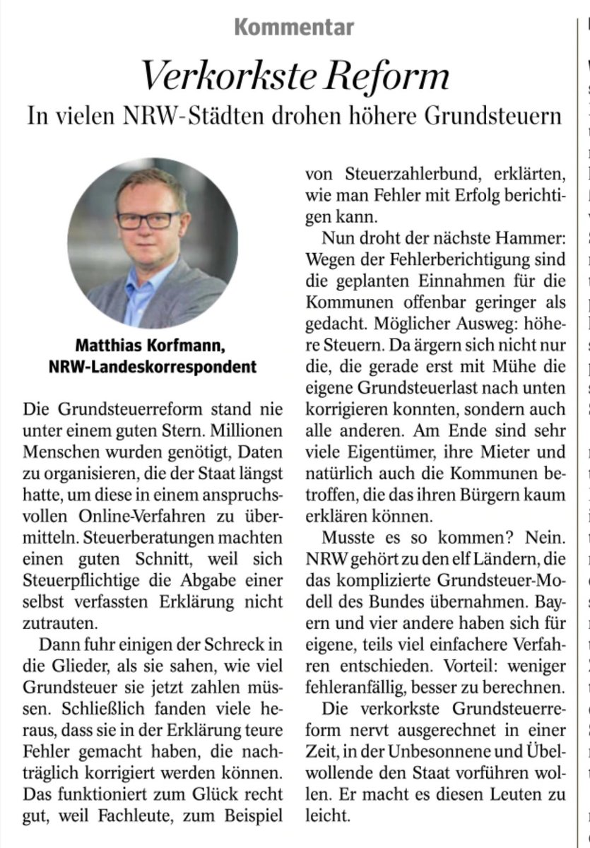 Der Kommentar von #Korfmann aus der ⁦<a href="/WAZ_Redaktion/">WAZ</a>⁩ ist zutreffend. Wenn man finanzpolitisch auf Landes- wie auf kommunaler Ebene in #Gladbeck nur in leere Gesichter schaut, endet es so … #Danke für den Kommentar!