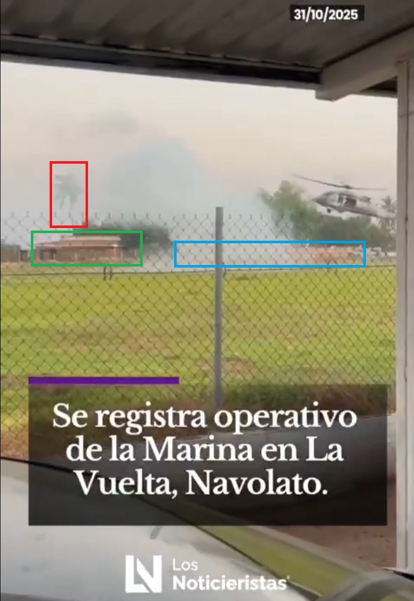 HALIP0N's tweet image. Geolocation:
Video from Noticieristas shows a Mexican Marine helicopter landing to conduct an operation in La Vuelta, Navolato. While the exact target of this operation is unknown, ten people were reportedly detained. 
La Vuelta, Navolato, Sinaloa
24.71686, -107.70585