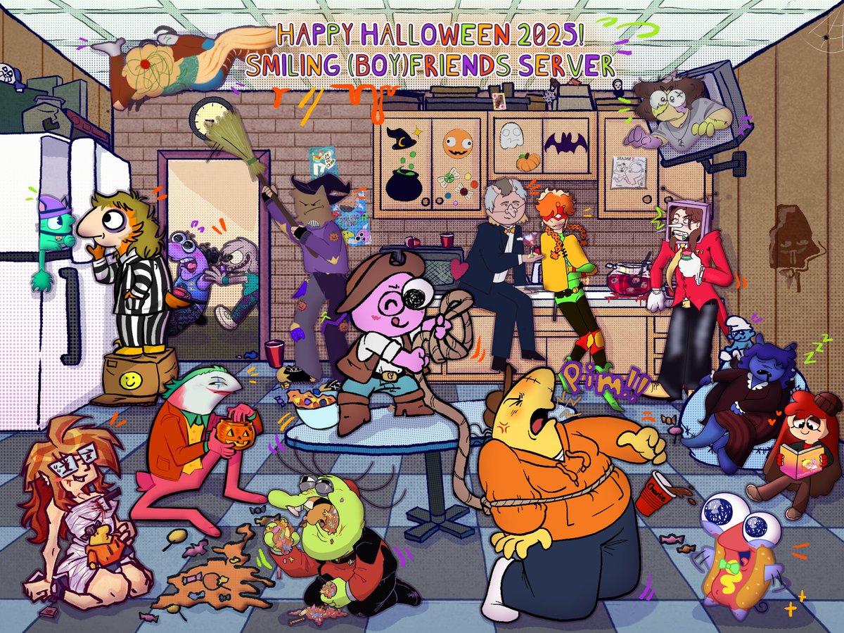 Happy Halloween everybodyyy!!!! 💥

An art collab with an awesome #smilingfriends server :Dc
