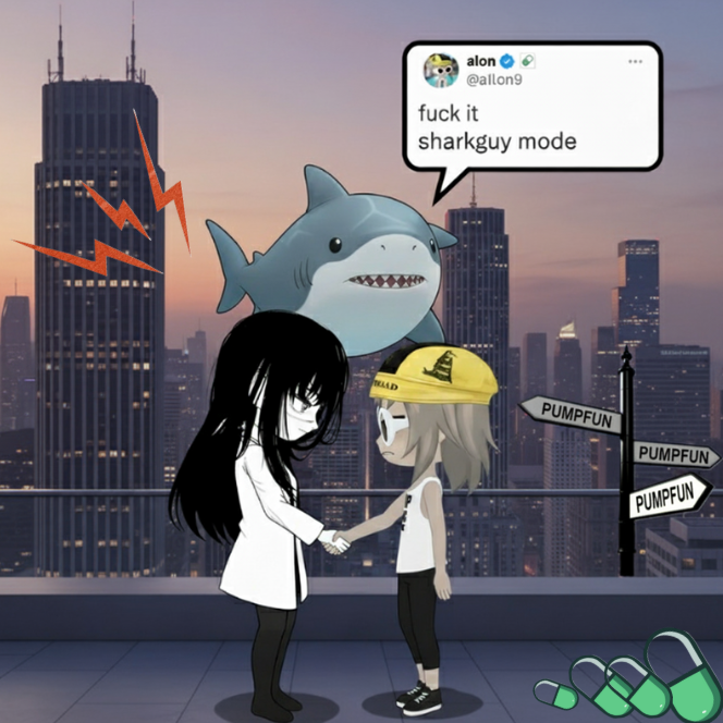 🦈
The Shark guy ( <a href="/rainsrevenge/"></a> ) inspires me. With determination, discipline, and hard work from scratch, he became part of the crypto industry's pioneering company. ( @pumpdotfun ) <a href="/a1lon9/">alon</a>  greeted him by calling him Sharkguy!  Taking RainsRevenge as an example, I promise that