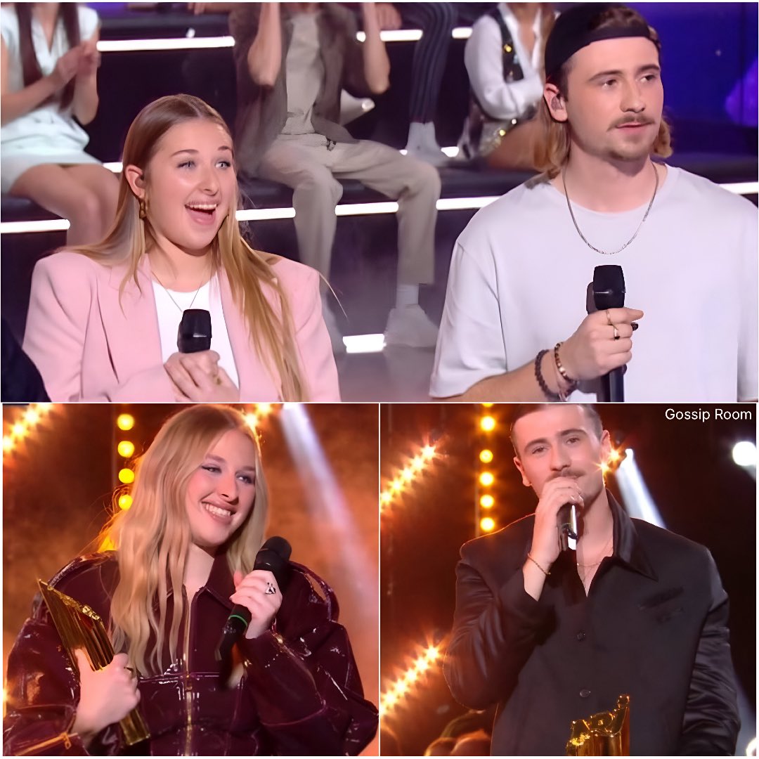 GossipRoomOff's tweet image. 🚨 Helena Bailly et Pierre Garnier, révélés dans la #StarAcademy 2023, viennent de signer un moment fort de leur jeune carrière ! 

Ils ont commencé côte à côte dans le château de Dammarie-les-Lys… et ce soir, ils sont couronnés Artistes francophones de l’année aux NRJ Music…