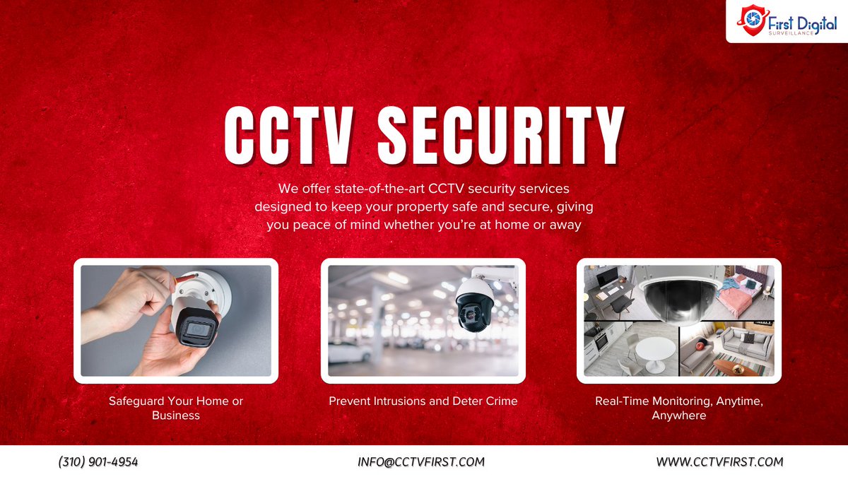 cctv1st's tweet image. 🎥 Secure your home or business with CCTV Security by First Digital Surveillance.
Reliable installation in Los Angeles for cameras, access control, and intercom systems.

📞 (310) 901-4954
📧 info@cctvfirst.com
🌐 cctvinstallation-losangeles.com
#CCTVSecurity #SecurityCameraInstallation