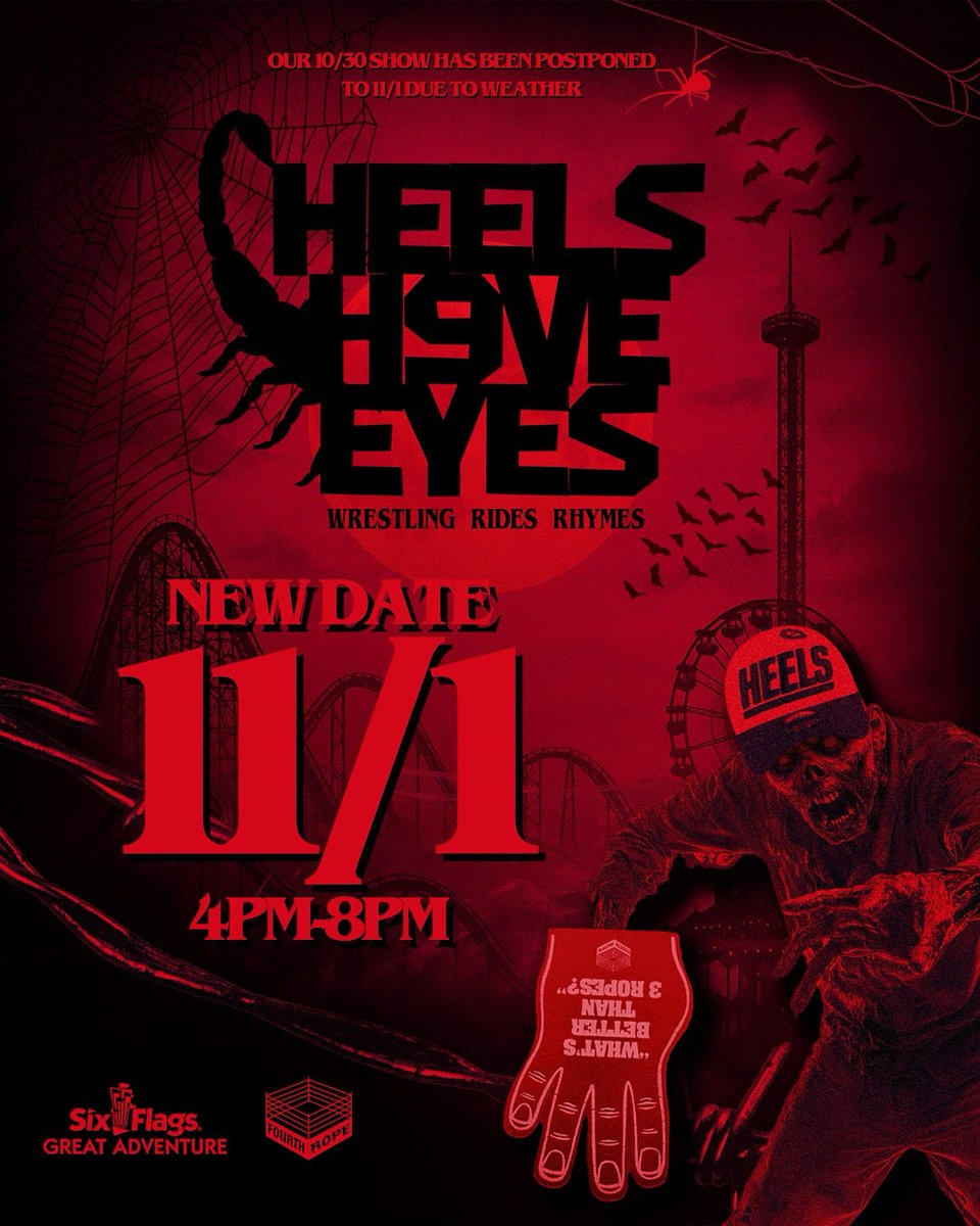 Guess where the Yung GOAT will be tomorrow!? 

Heels Have Eyes 9
Six Flags Great Adventure, Jackson Township, NJ
Sat, Nov 1 at 04:00 PM EDT

Tickets:

tixr.com/groups/4thrope…