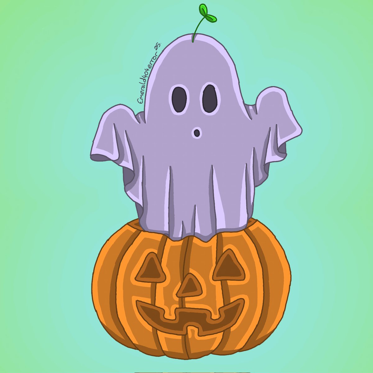 Emerald404error's tweet image. #peachtober #peachtober2025 #peachtober25 #peachtoberday31 #peachtoberday31ghost #artchallenge