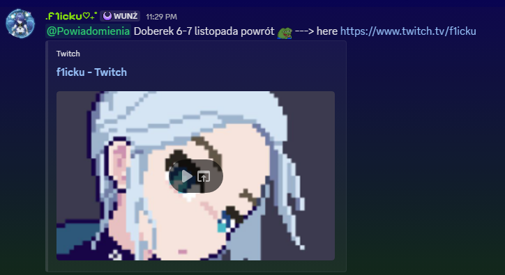 🤭stęskniłem się za streamowaniem i się stresuje ogl w cholere ale zobacze jak wyjdzie o jakiej godzinie przewiduje 17.30 około(moge się spóźnić więc tak planowo daje max 17.50) ;D