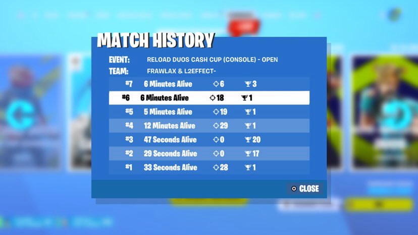 LFD for reload PlayStation cup 

qualed last reload ccc top 17