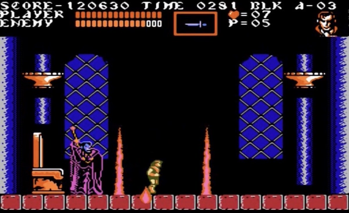 bsdbandit's tweet image. In honor of Halloween and waiting on the trick-or-treaters, I’m taking it back to Castlevania three I just had to pause it at this spot because I don’t know if I’m gonna make it back here again 😂😂😂😂 flashback to 1990 
Owwww yip yip
