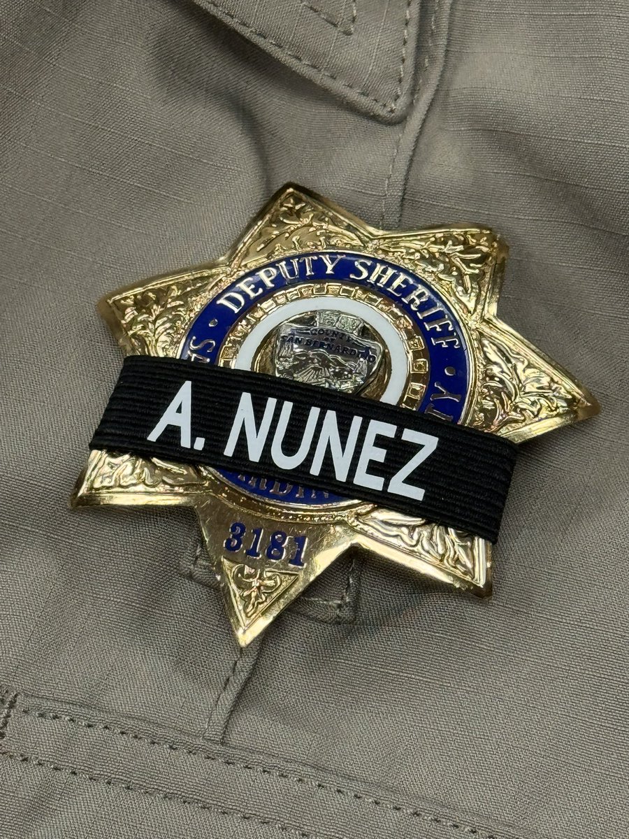 We would like to extend our heartfelt gratitude to <a href="/HONORBANDS2/">HonorBands</a> for their time, care, and generosity in creating the honor bands for the San Bernardino County Sheriff’s Department in remembrance of Deputy Andrew Nunez.

Thank you HonorBands, for helping us honor our hero.