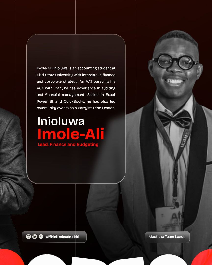 Meet the Humans of TEDxAdoEkiti 2025*

For over 8 months, they have been building quietly, behind the calls, the designs, the proposals, the rejections, the small wins.
They have stayed up through the nights, carrying tension, pressure, hope, and the dream that Ekiti’s story