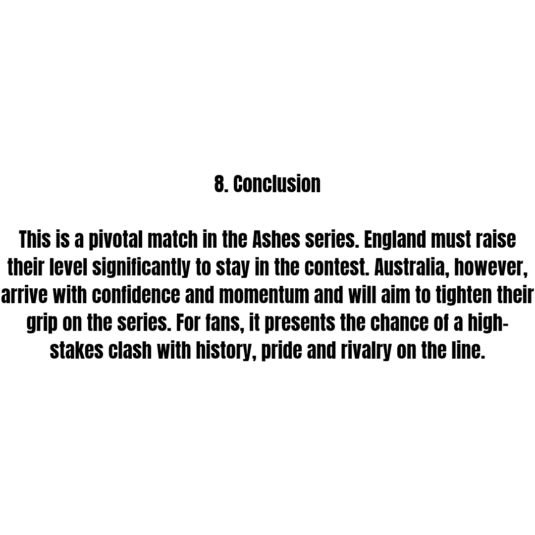 FootyUpdates71's tweet image. FINAL PART!
Final Part of my Analysis going into the 2nd Ashes Test and how it is Make or Break/ All or Nothing for England!