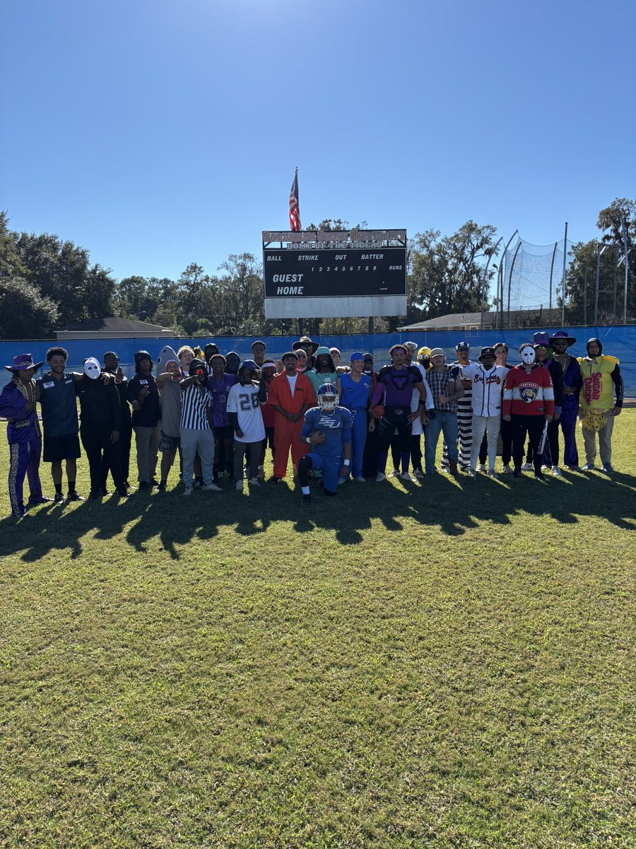 Scenes from today’s Halloween Practice also included a softball game vs the Tiger Softball team 🔥🐅