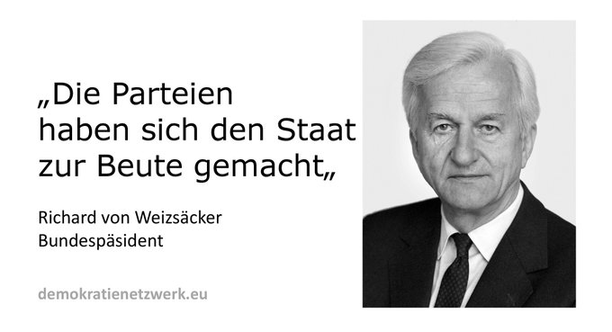 <a href="/jaegerthomas2/">Thomas Jäger</a> +Der Staat hat keine Bürger. Die Bürger haben einen Staat. Damit geht es los.+ 💯👍

.... und Parteien haben sich den Staat zur Beute gemacht. 
RvW BP

(Verfassungsgericht: Die Parteien sind nicht der Staat !