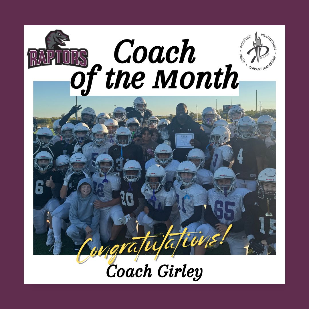 Congratulations to Coach Girley for embracing your calling as coach and making a meaningful impact on our student-athletes every day! #ProsperProud