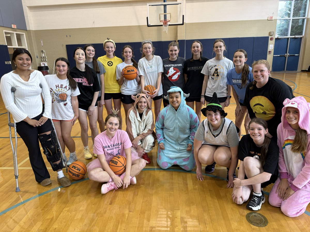A minion, princess, flying squirrel, emoji and a couple of other newcomers show up for Halloween practice!